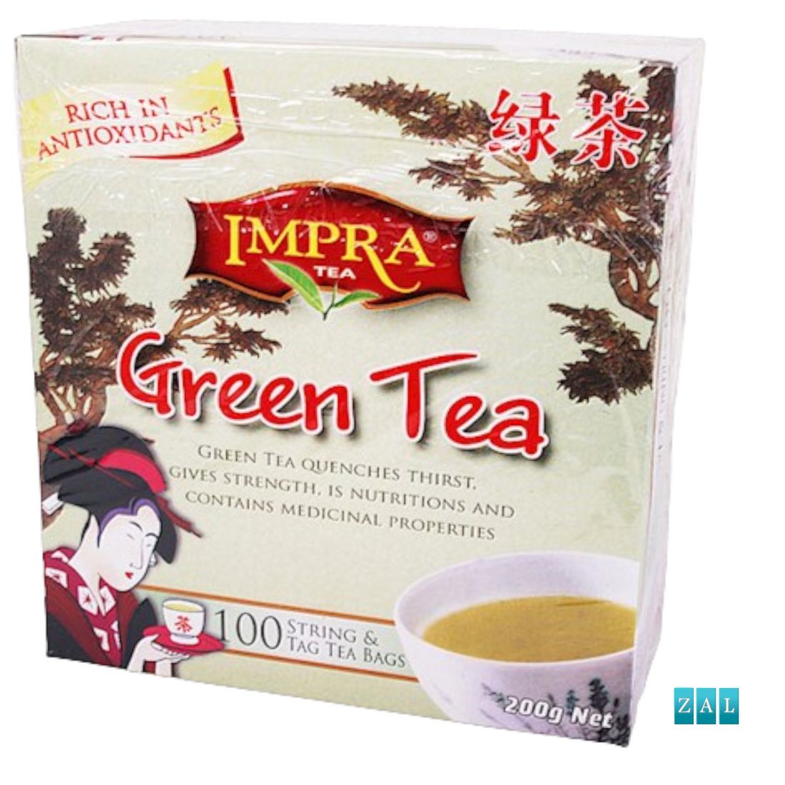 Ceylon zöld tea tasakban 100db 200g